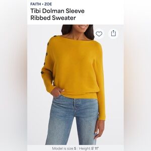 Faith & Zoe Sweater 

Size Medium 

Color Mustard